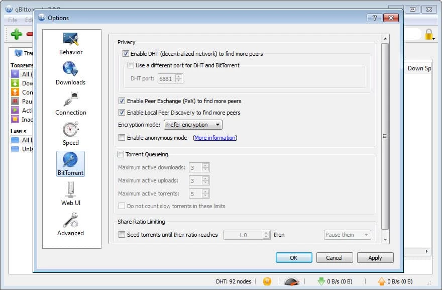 qBittorrent — captura de tela 6